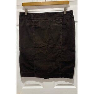 Ann Taylor Women's Size 6 Y2K Corduroy Brown Knee Length Zip Pencil Skirt